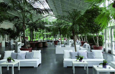 Grâce aux plantes exotiques qui décorent la serre de 600m², vous vous sentirez au cœur de la nature durant vos séminaires