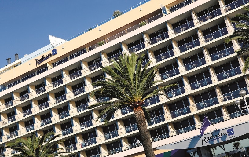 Façade Du Radisson Blu Hotel à Nice