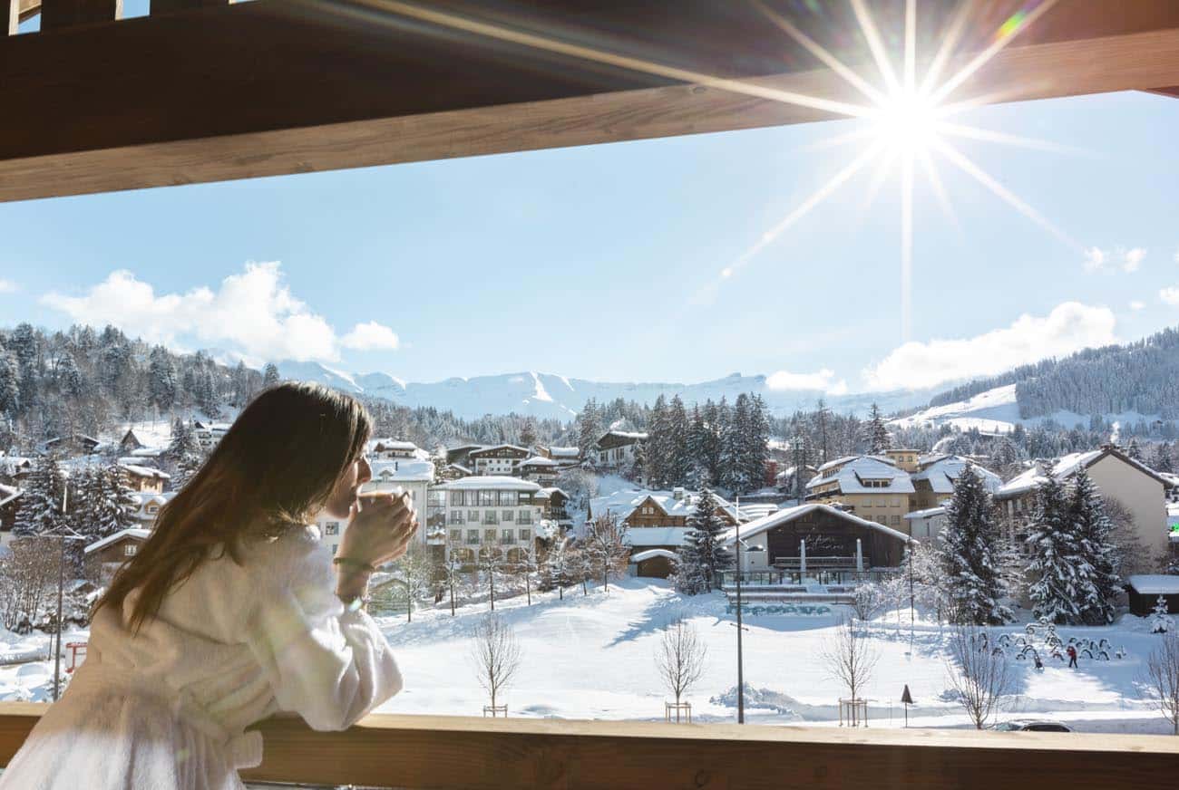 séminaire Novotel Megève Mont-blanc vue montagnes neige hiver station Alpes