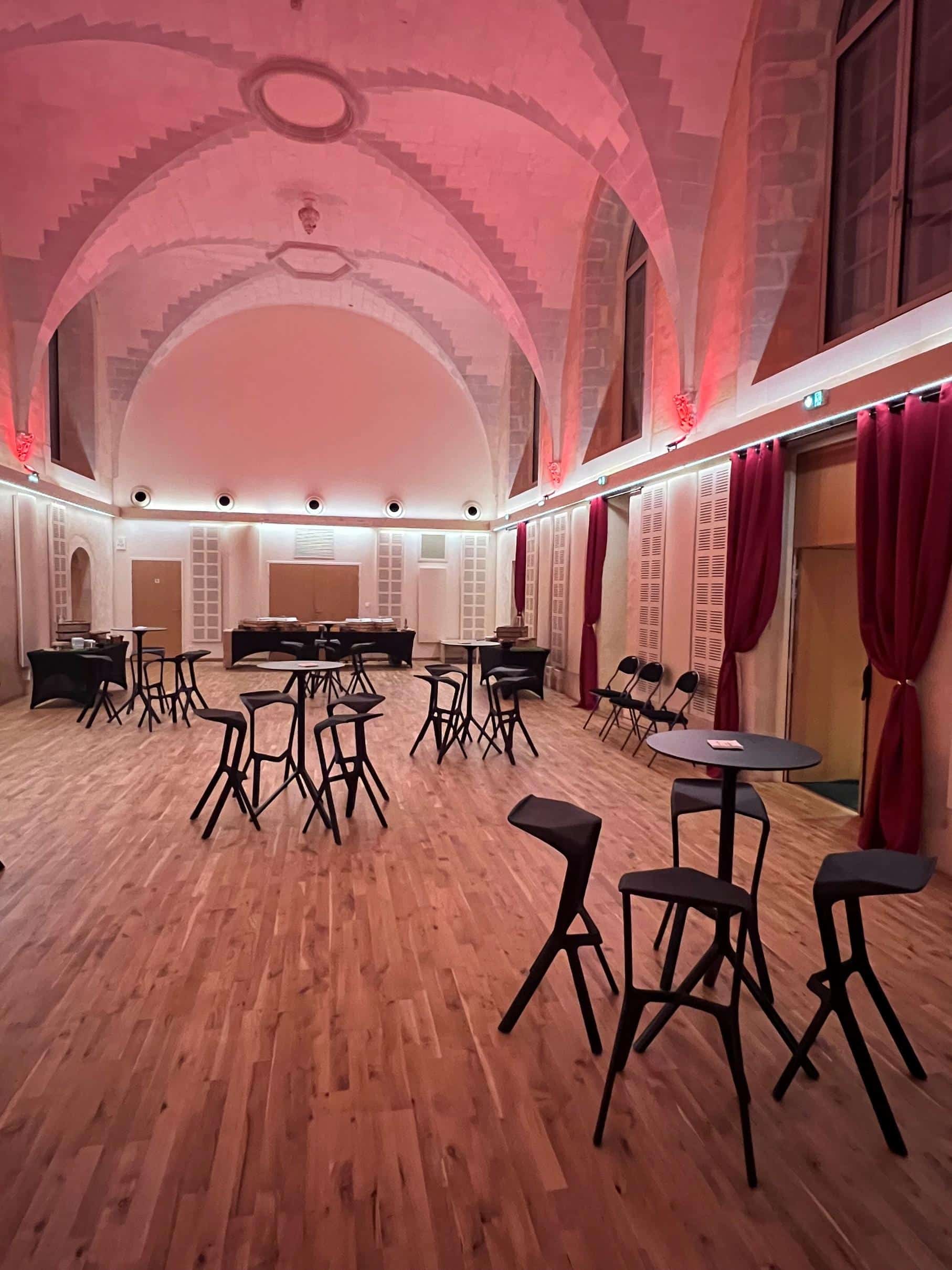salle réception voûte pierre Leprince Hôtel Spa