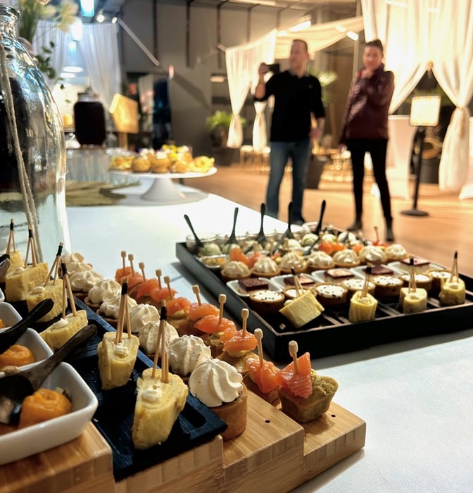 Buffet dînatoire lors d’un événement VR chez Eclipso Lyon