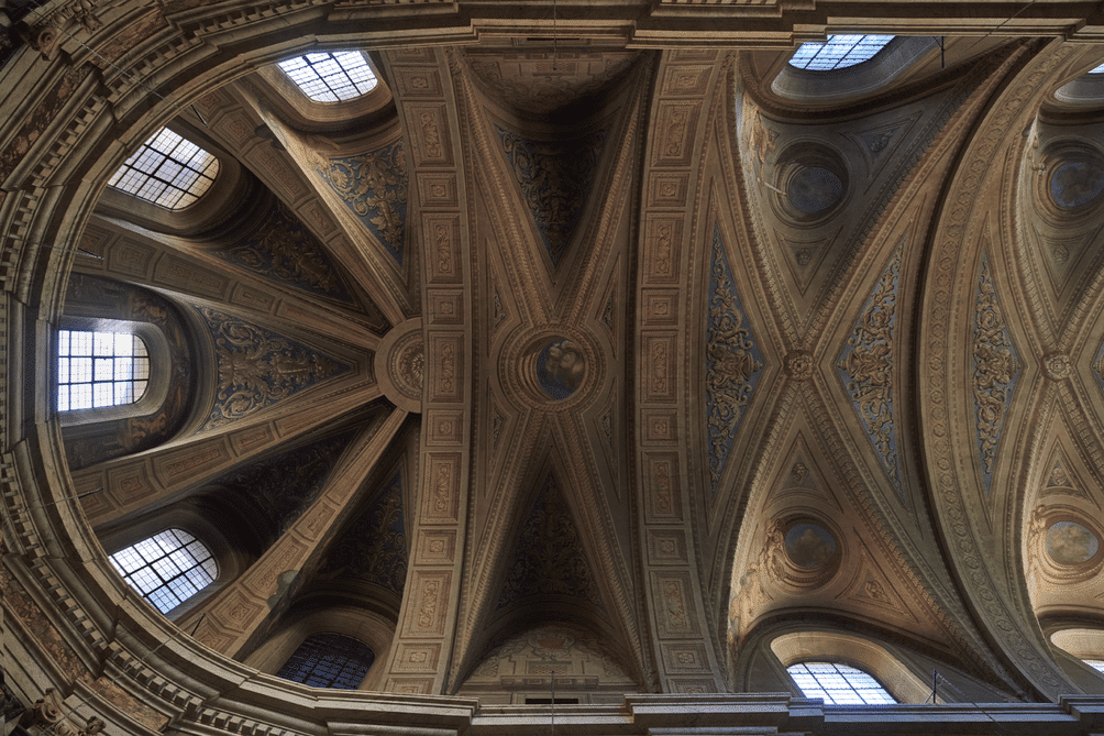 Voûte peinte de la Chapelle de la Trinité à Lyon