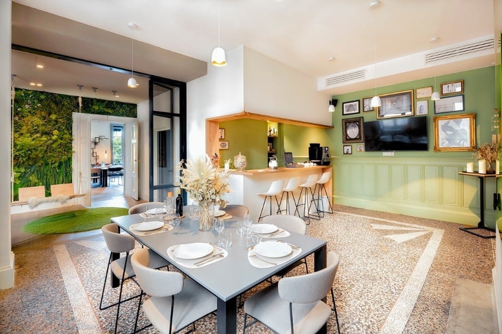 Espace cuisine et salle à manger design à la Maison Lassagne à Lyon