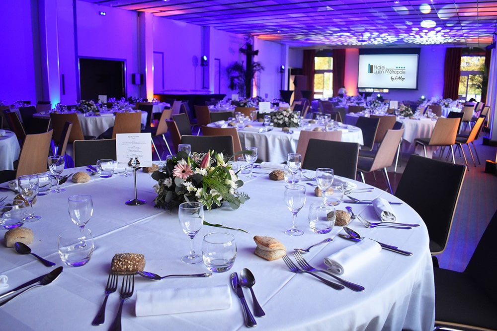 Lyon Metropole Hotel table de diner de Gala