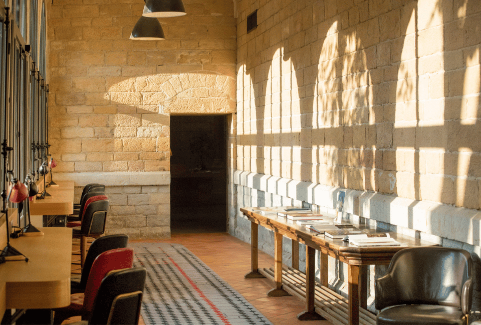 Salle de réception voûtée du Fourvière Hôtel à Lyon