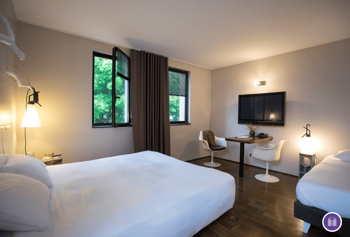 Chambre double moderne et spacieuse à l’Ermitage Hôtel Lyon