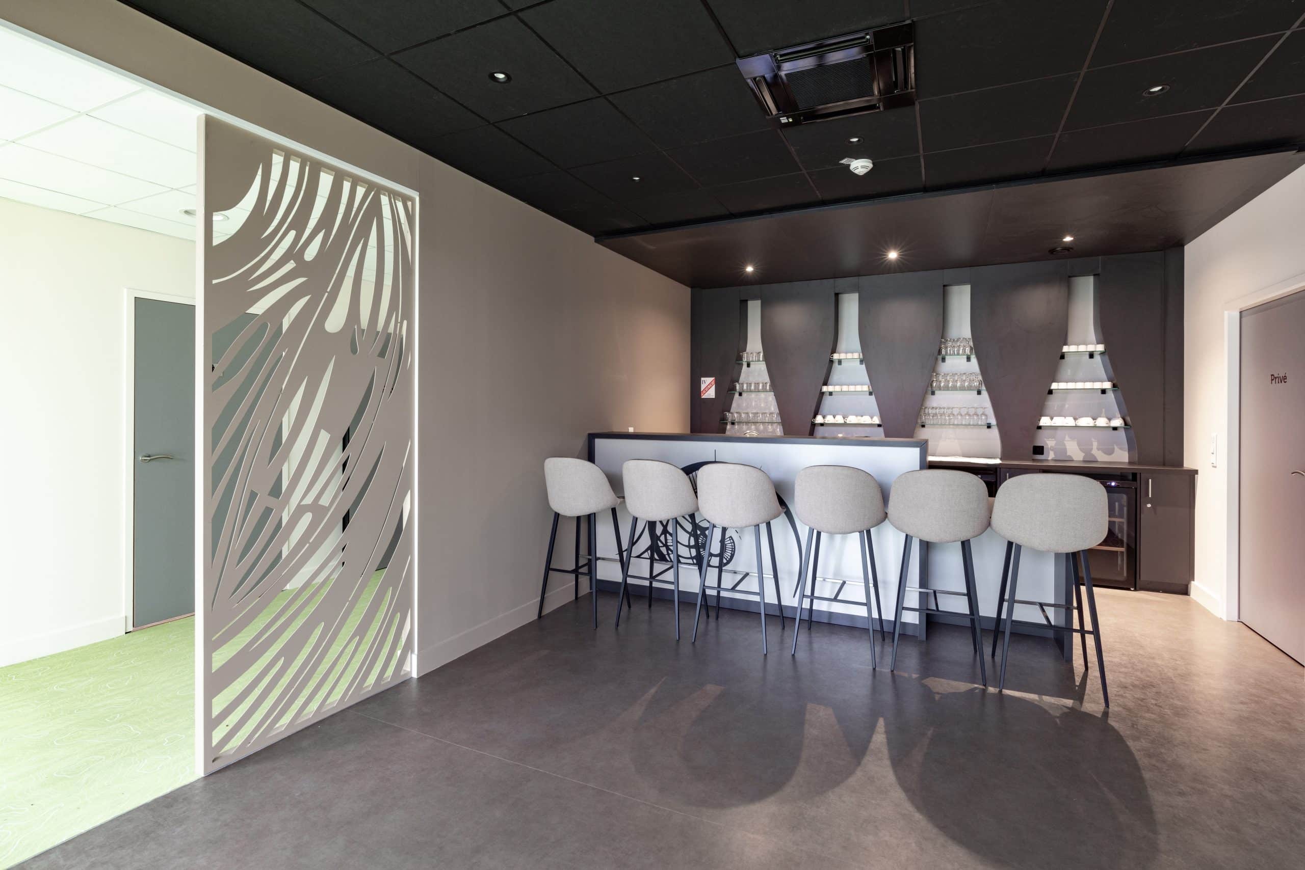 Espace cocktail au sein de la Cité des Climats & vins de Bourgogne Mâcon