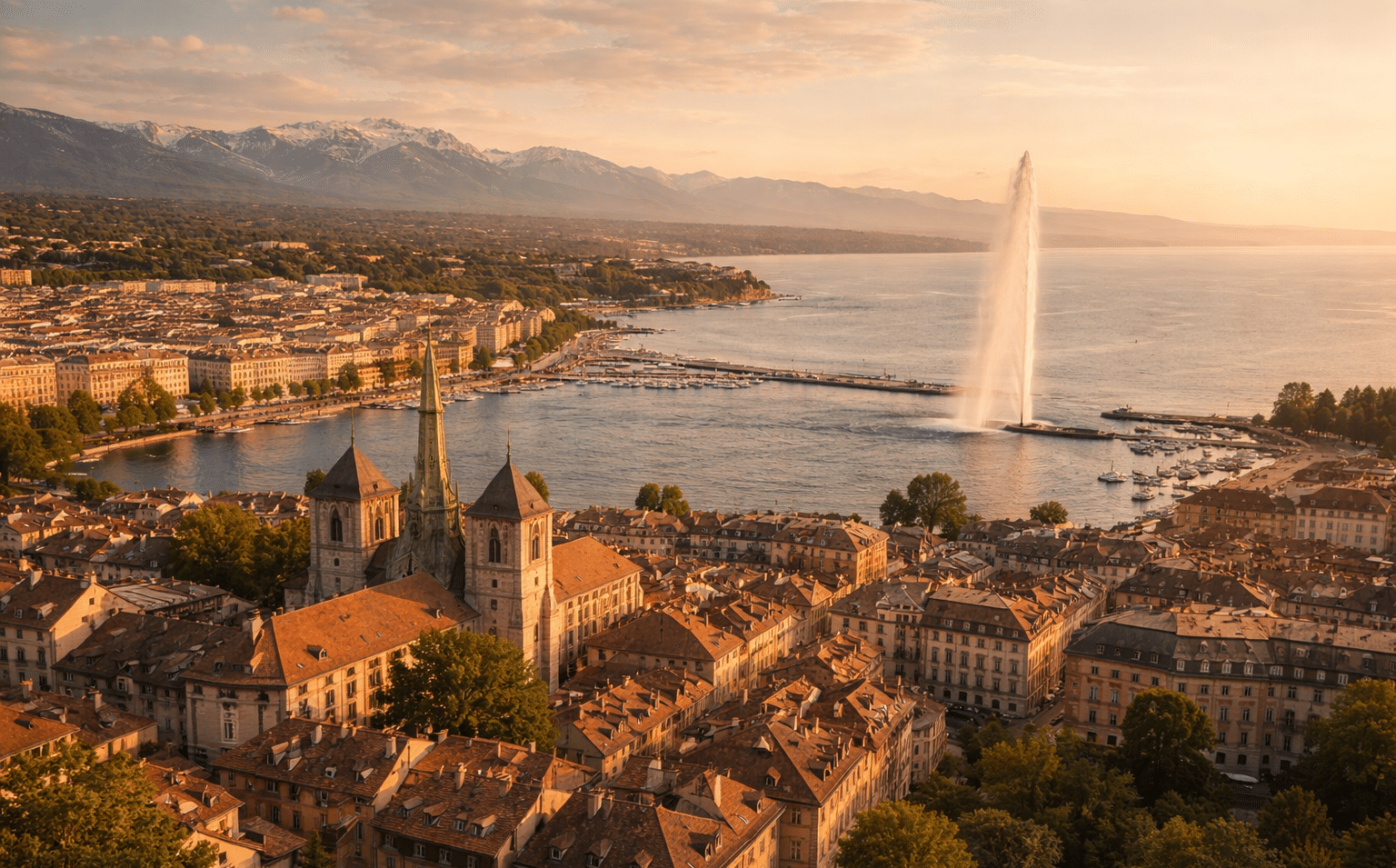 Vue panoramique de Genève