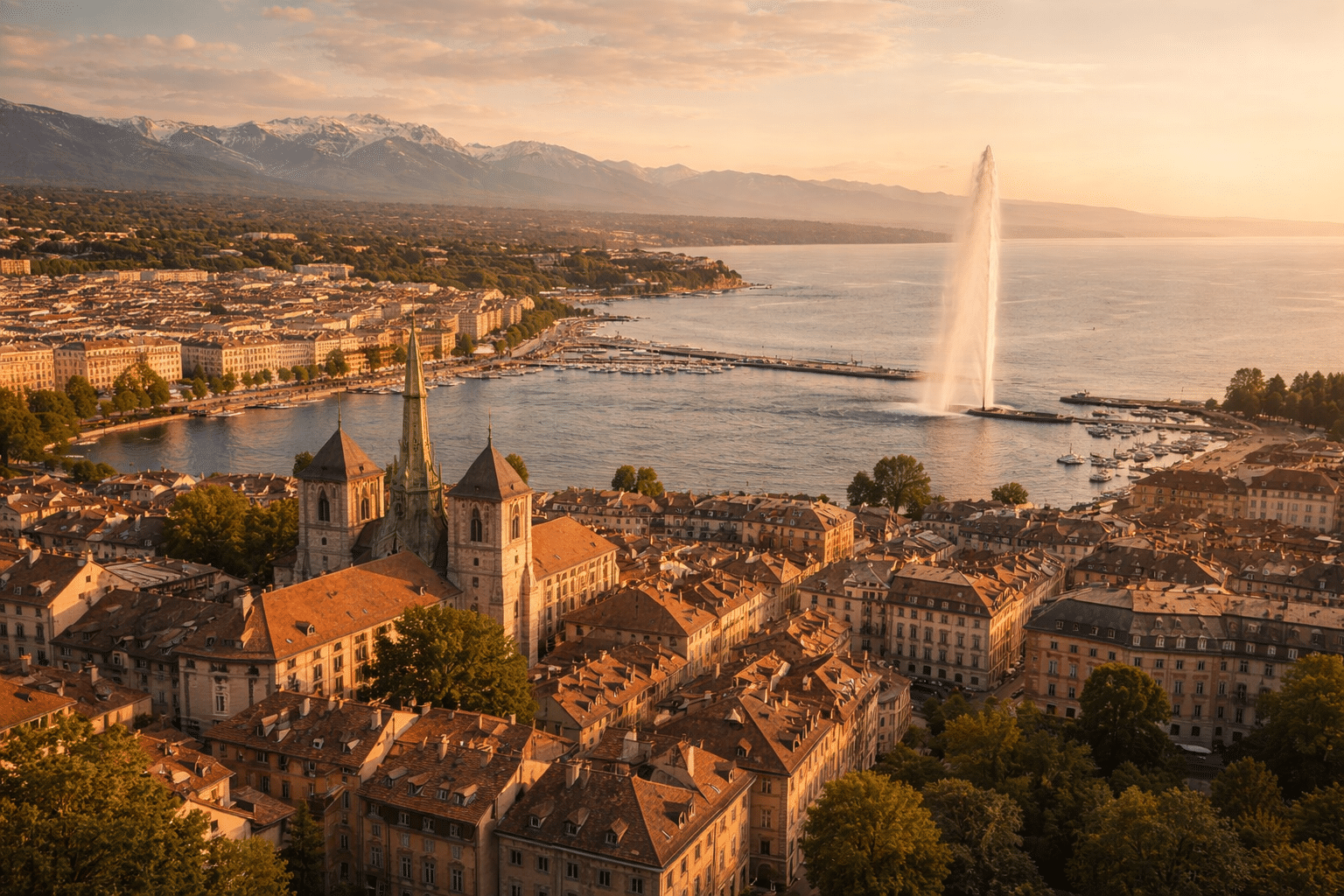 Vue panoramique de Genève