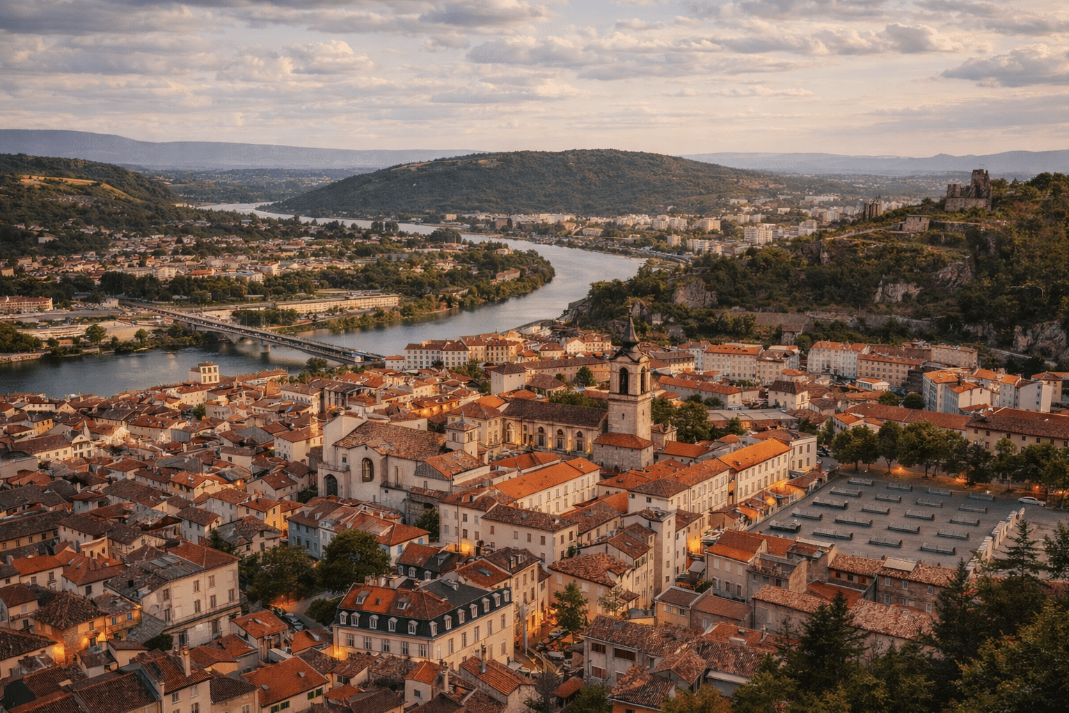 Valence couché de soleil