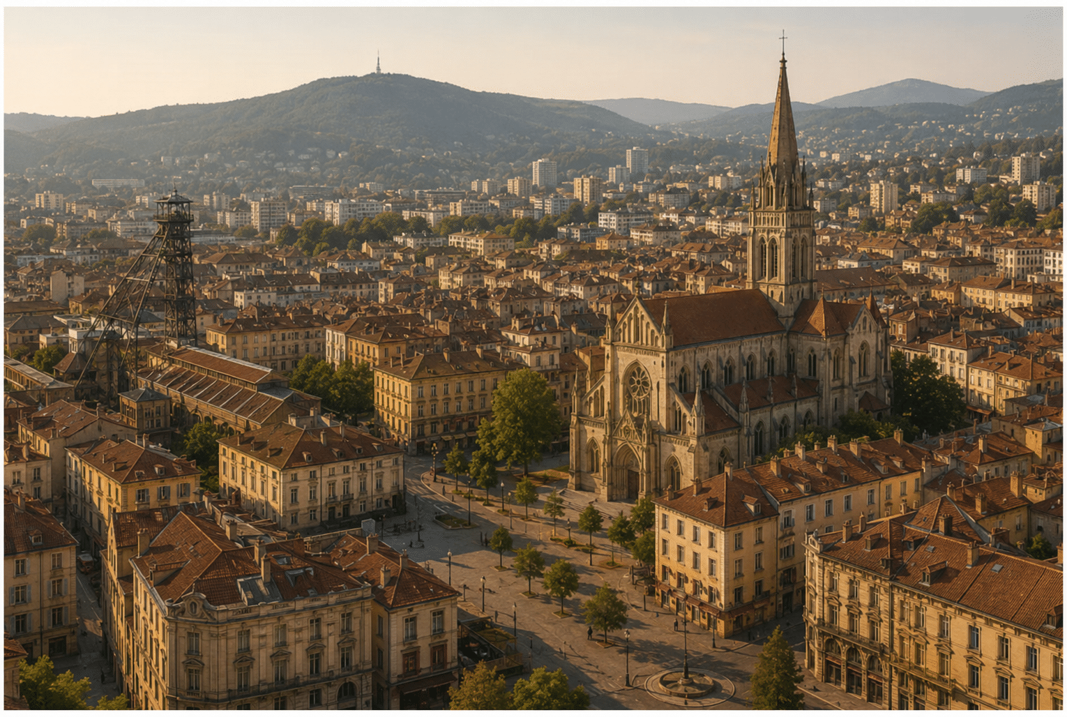 Vue panoramique de Saint-Etienne