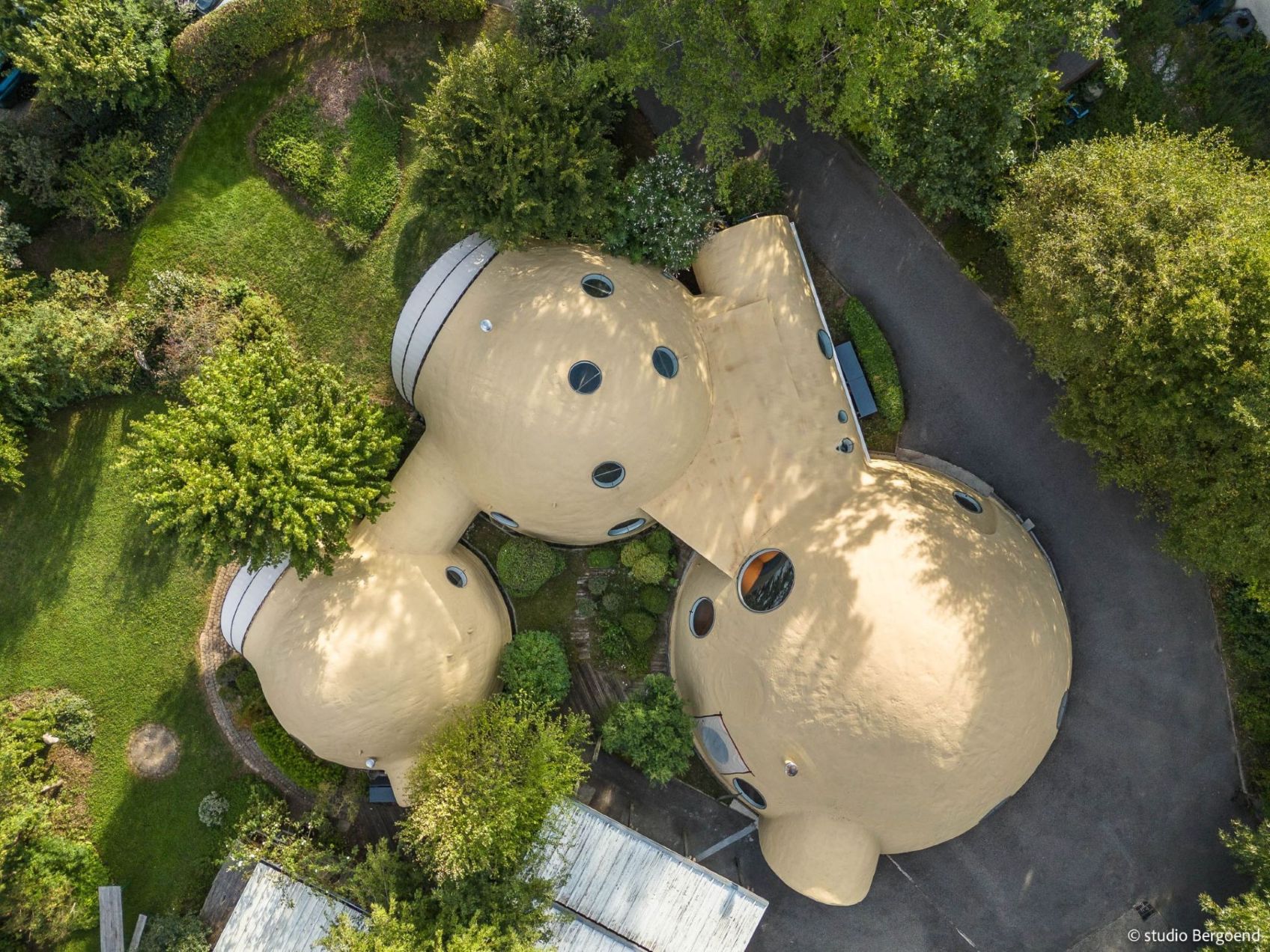 Villa Bulle vue du ciel