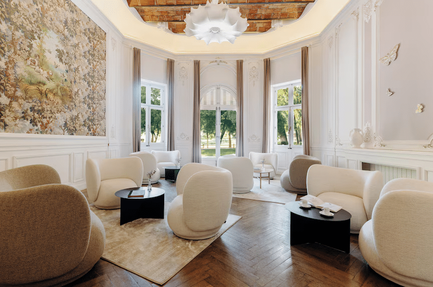 Salon lumineux avec décoration élégante