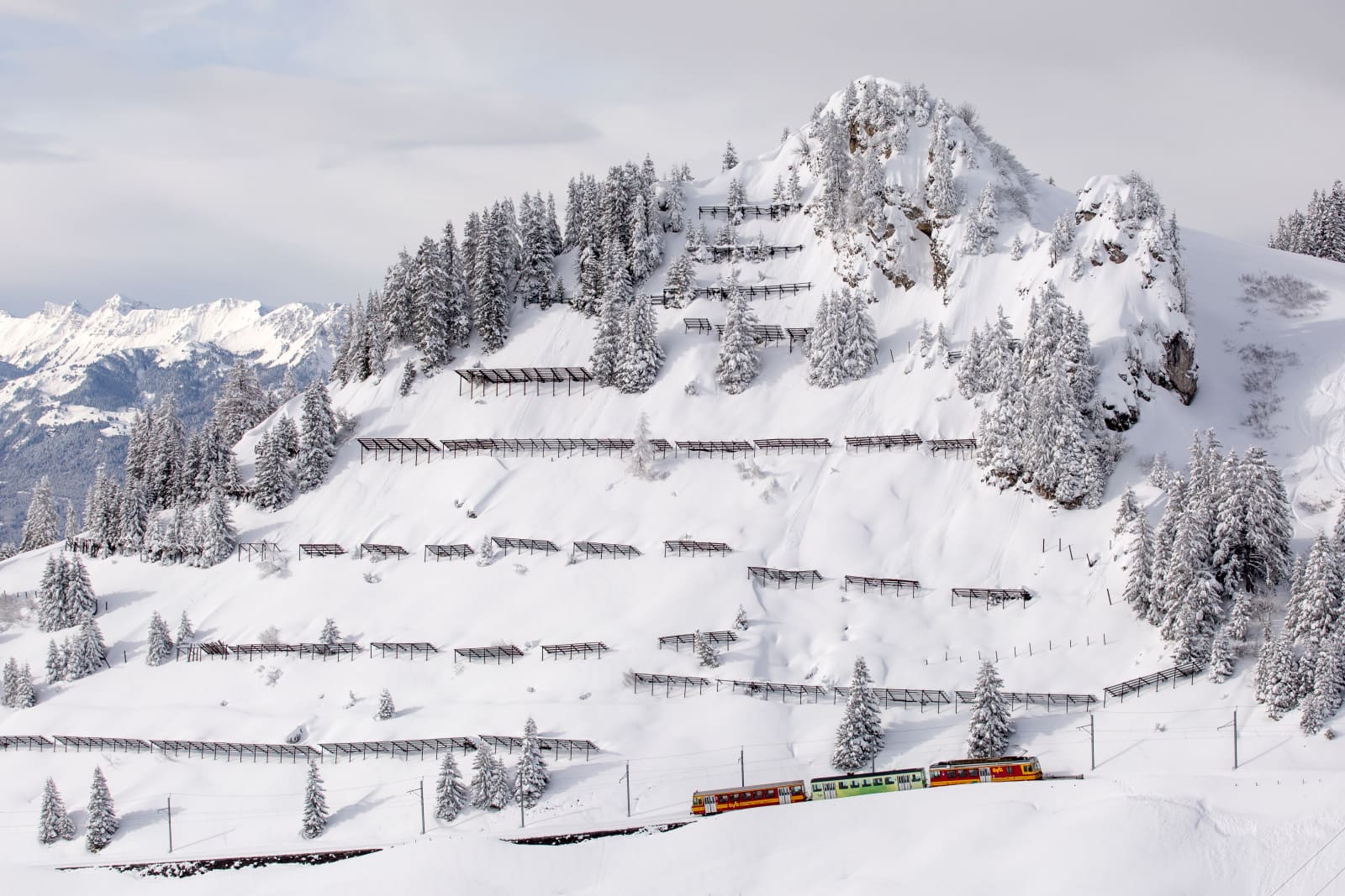 Station de ski enneigée à Villars-Les Diablerets