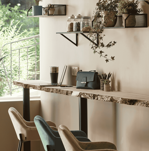 Bureau de coworking design au Château de Montvillargenne