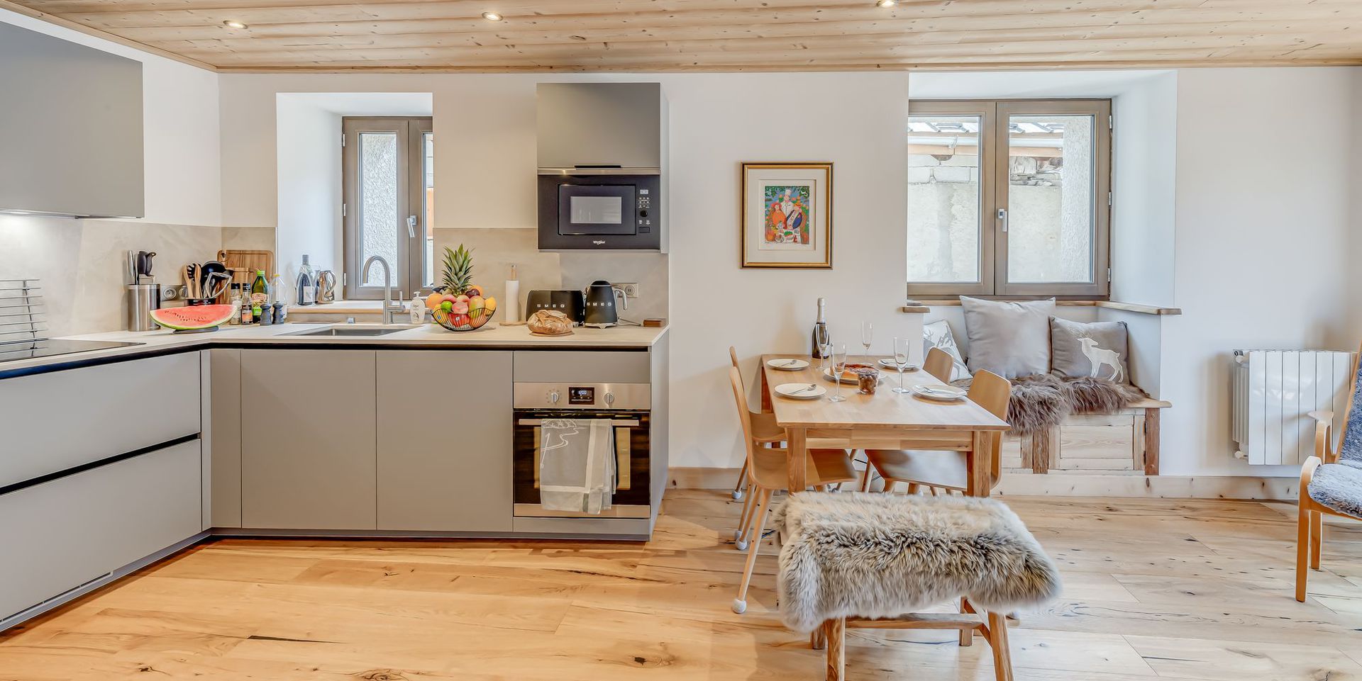 Cuisine équipée du Chalet Étoile d’Argent