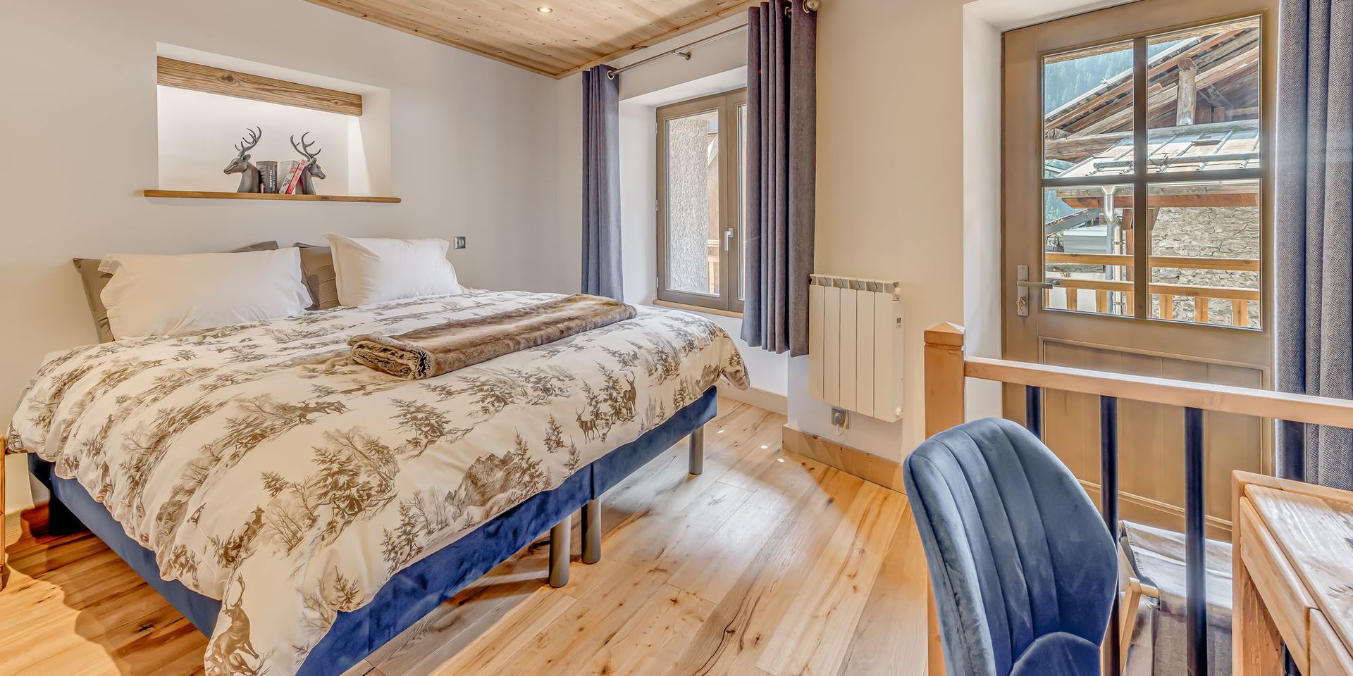 Chalet Étoile d’Argent – Chambre décor nature