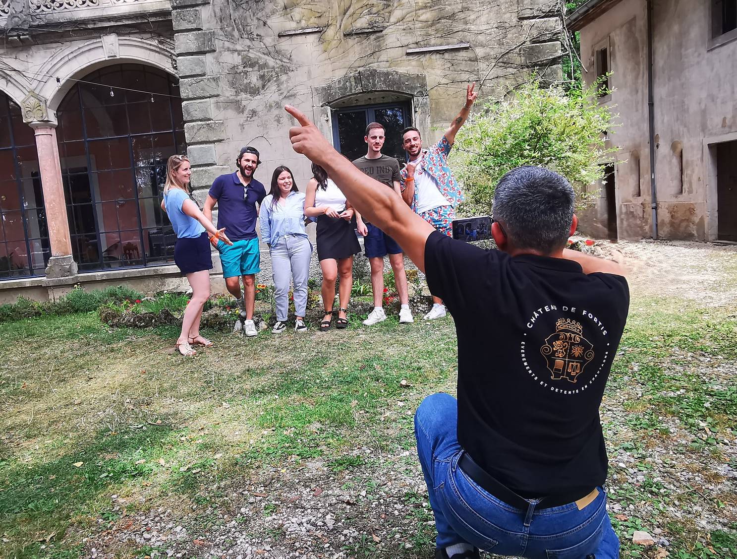 Activité de team building dans le parc du Château de Fortis