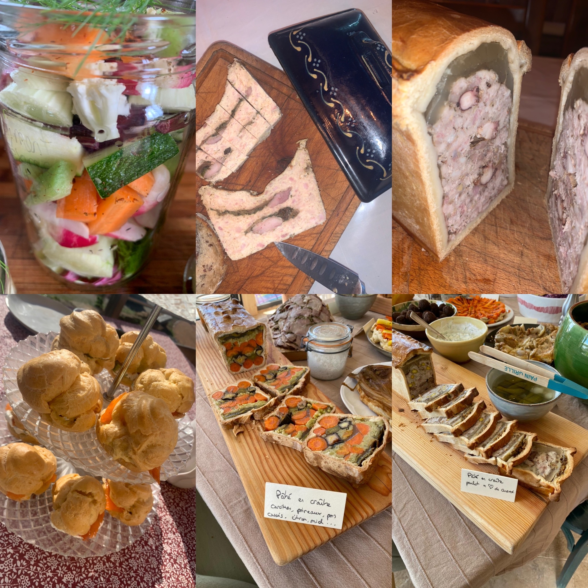 Buffet de spécialités locales préparé par Les Toquées du Beaujolais