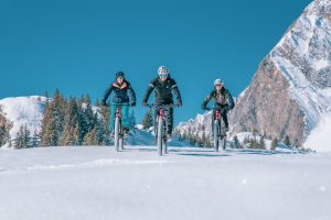 Sortie à vélo neige 