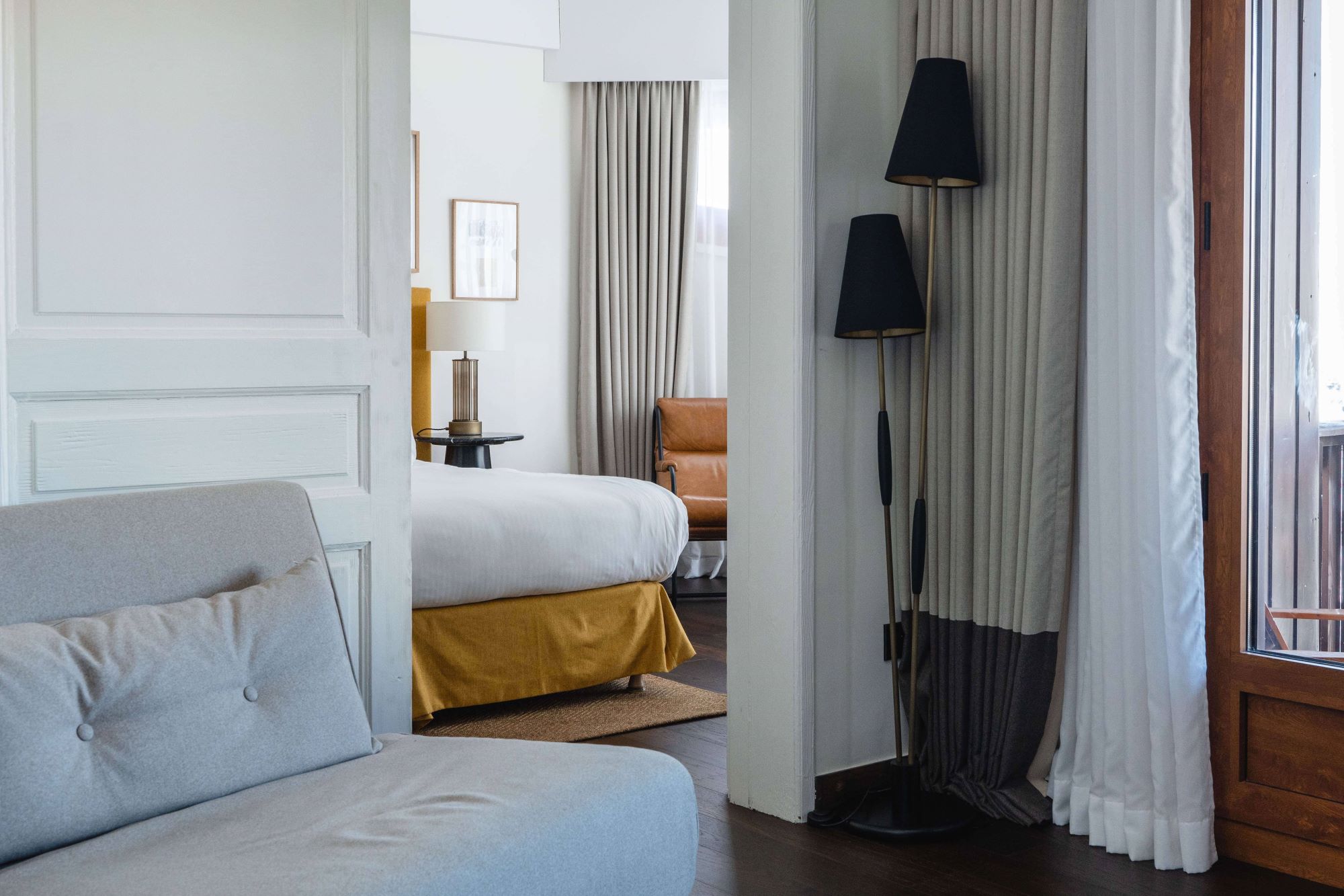 Suite lumineuse avec séparation dans l’hôtel Le Val Thorens