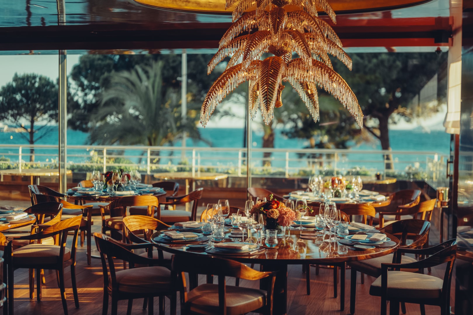 Salle privatisée du restaurant La Palme d’Or à l’Hôtel Martinez Cannes
