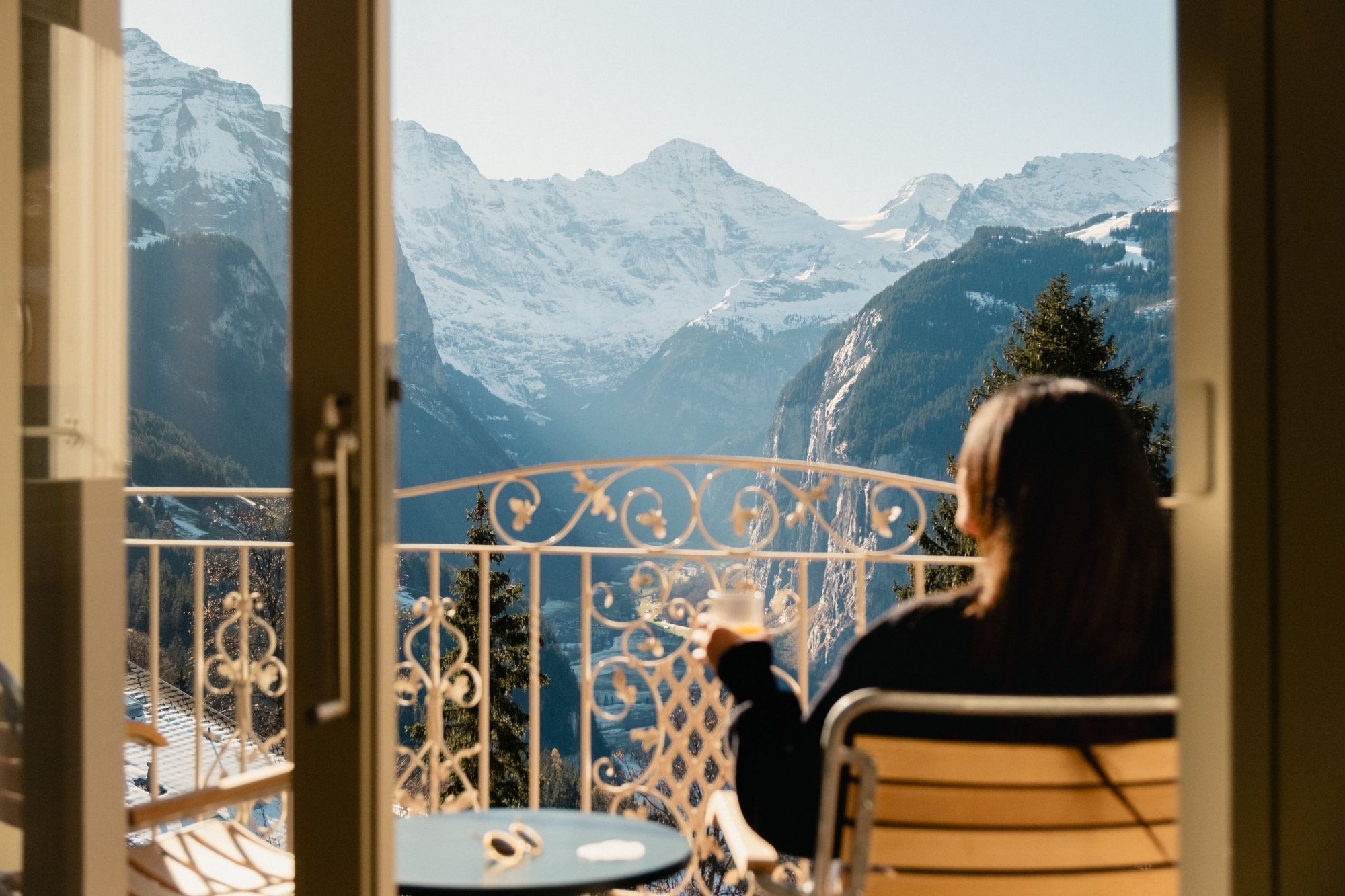 balcon Belvédère Wengen vue Alpes