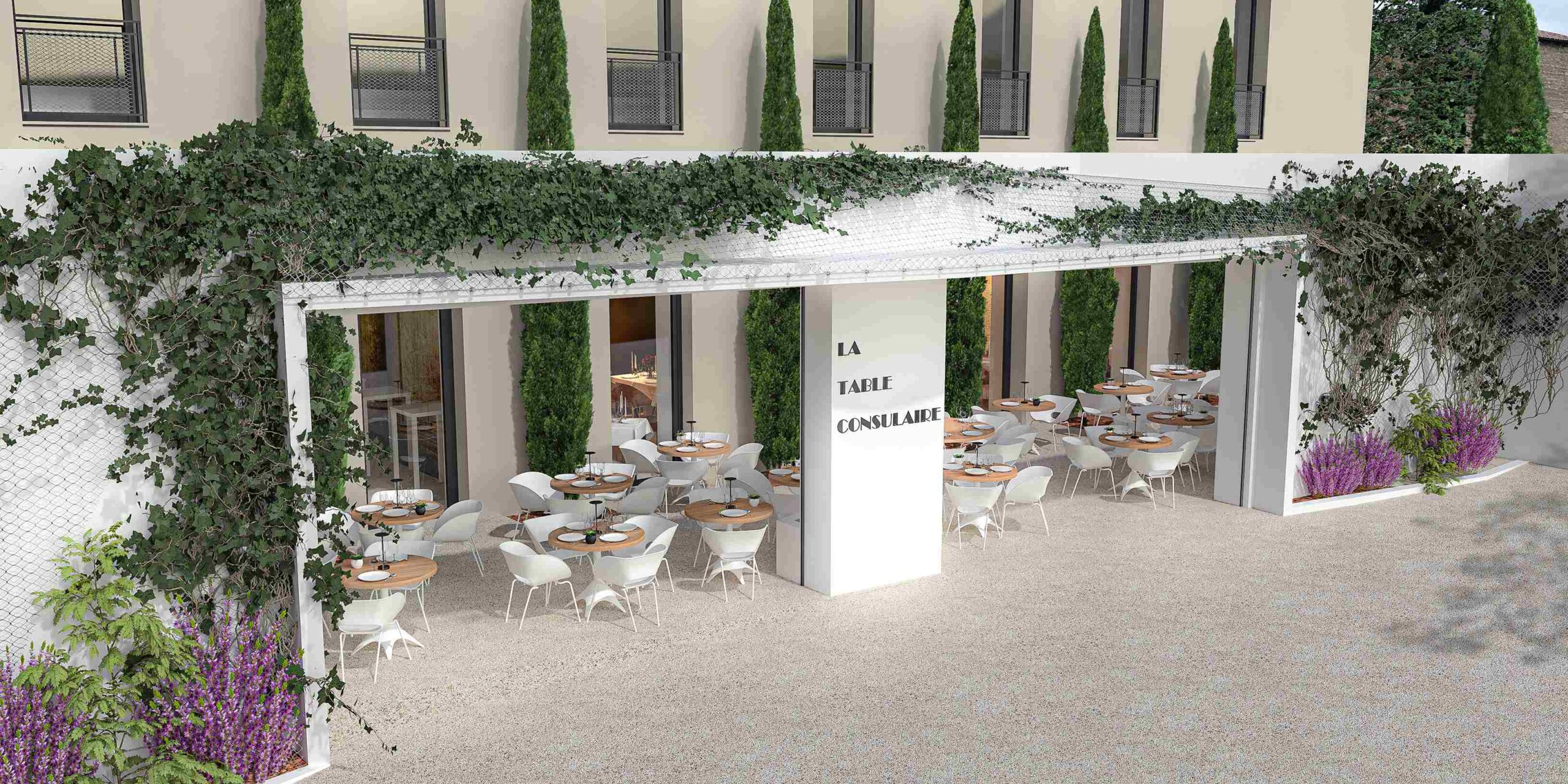 Cour intérieure Grand Hôtel Dieu Sowell Hôtels Nîmes