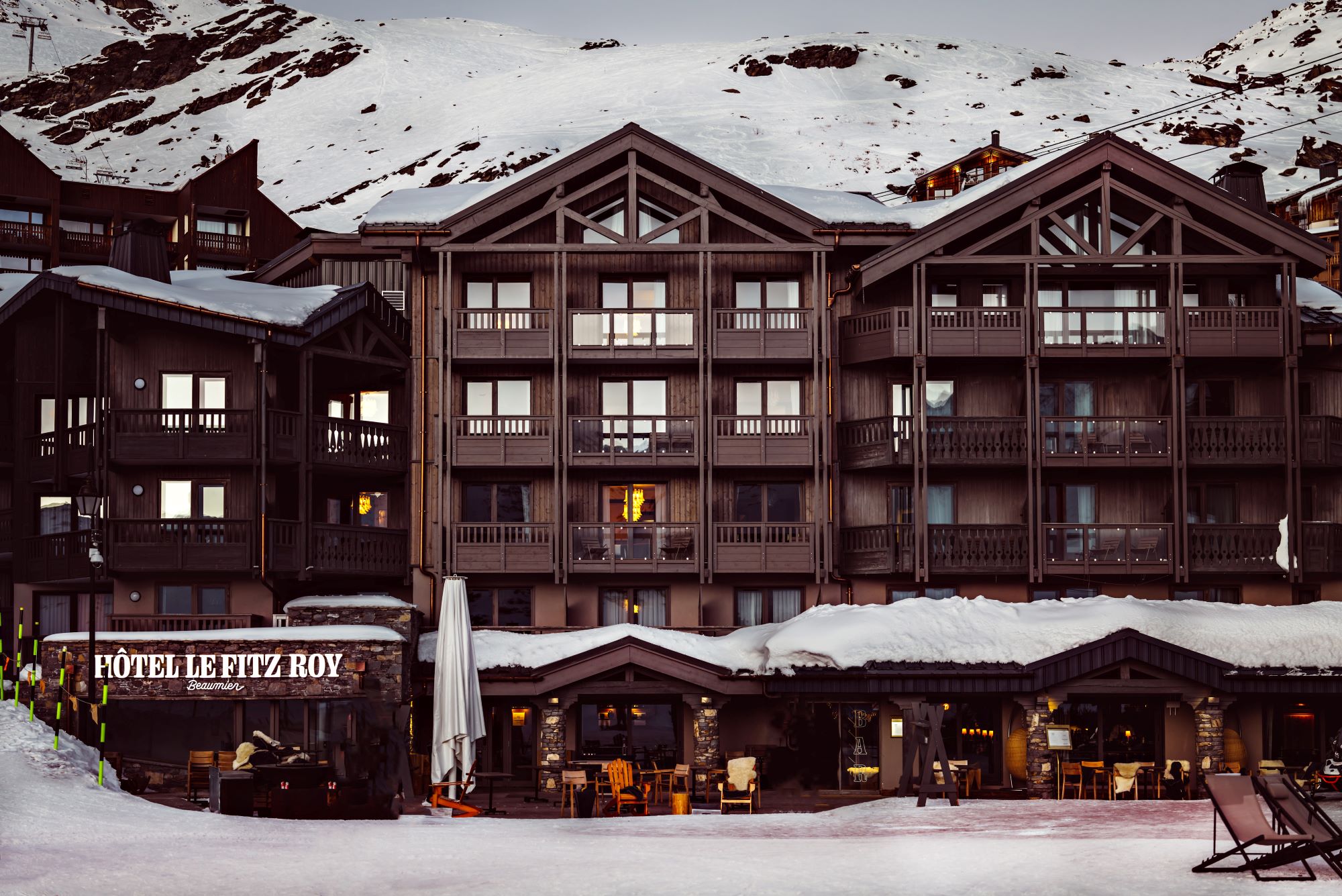 Façade de l’hôtel Le Fitz Roy à Val Thorens