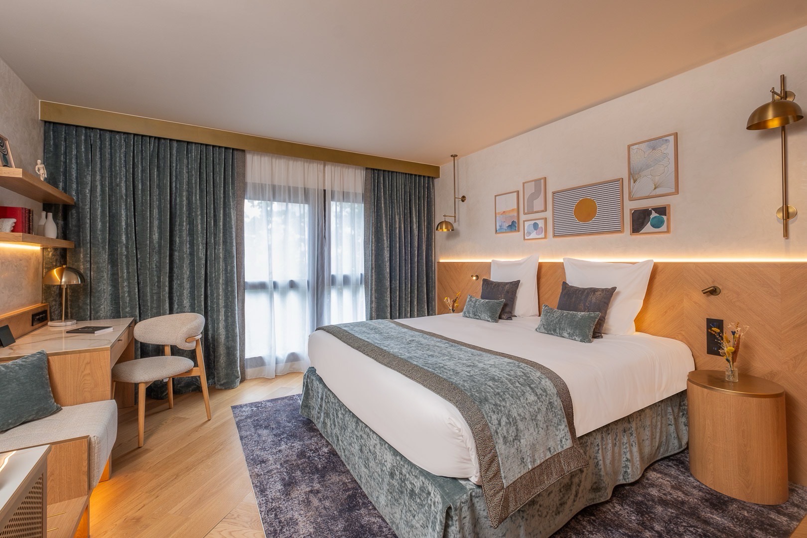Chambre double à l’Hotel Burdigala Bordeaux.