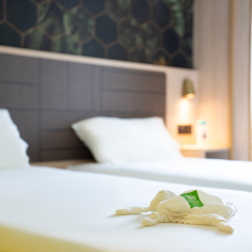 Chambre moderne et lumineuse à l’Ibis Styles Palais des Congrès