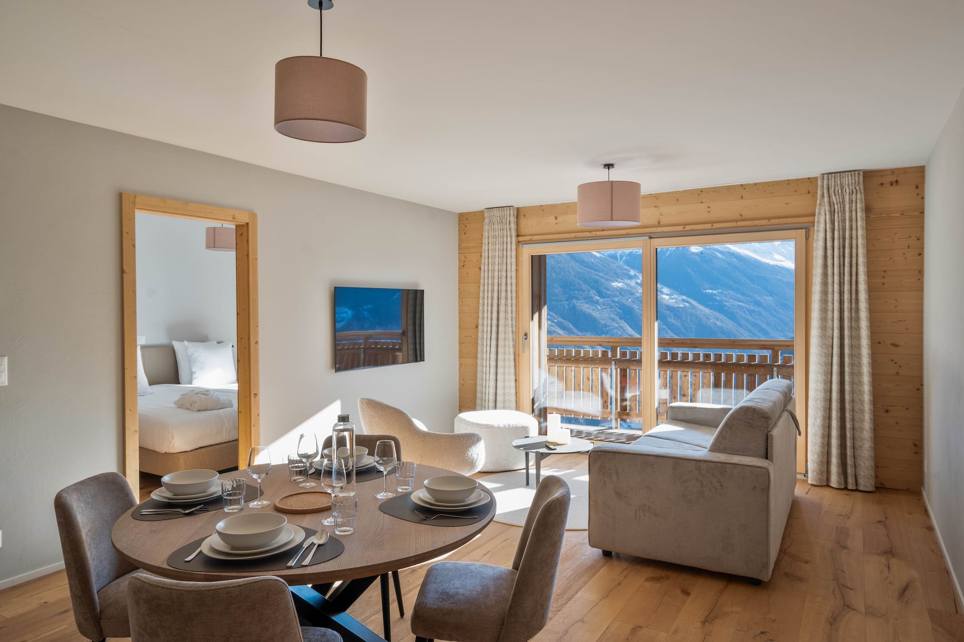 Appartement du Dent Blanche Resort avec séjour lumineux