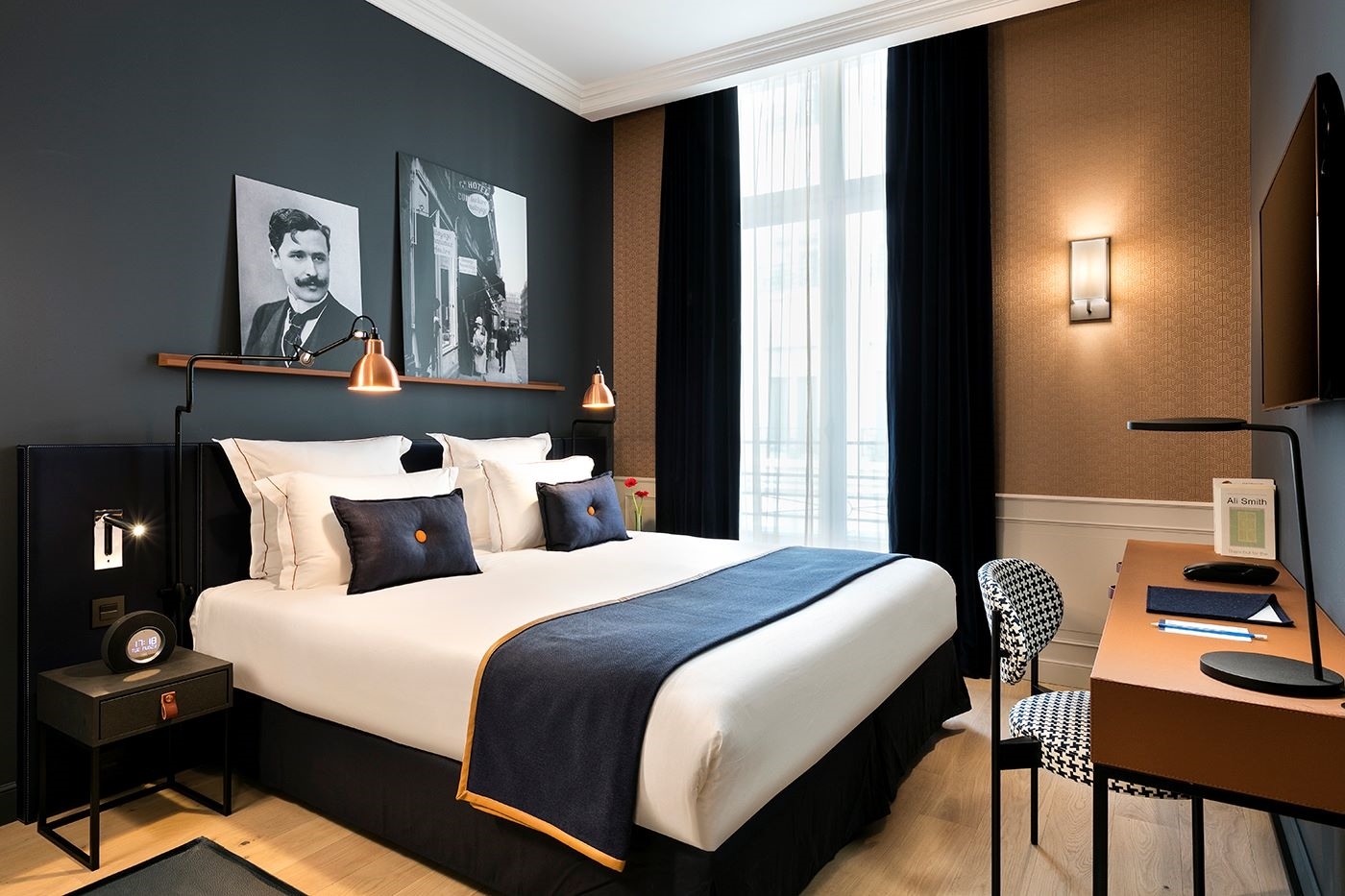 Chambre élégante à l’Hôtel Square Louvois