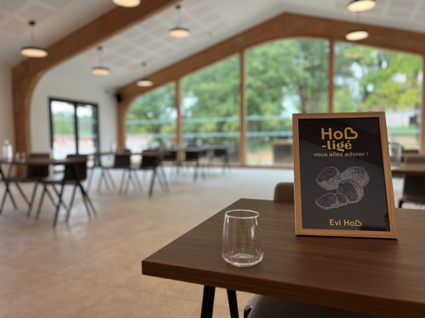 Salle de réception avec vue sur le parc