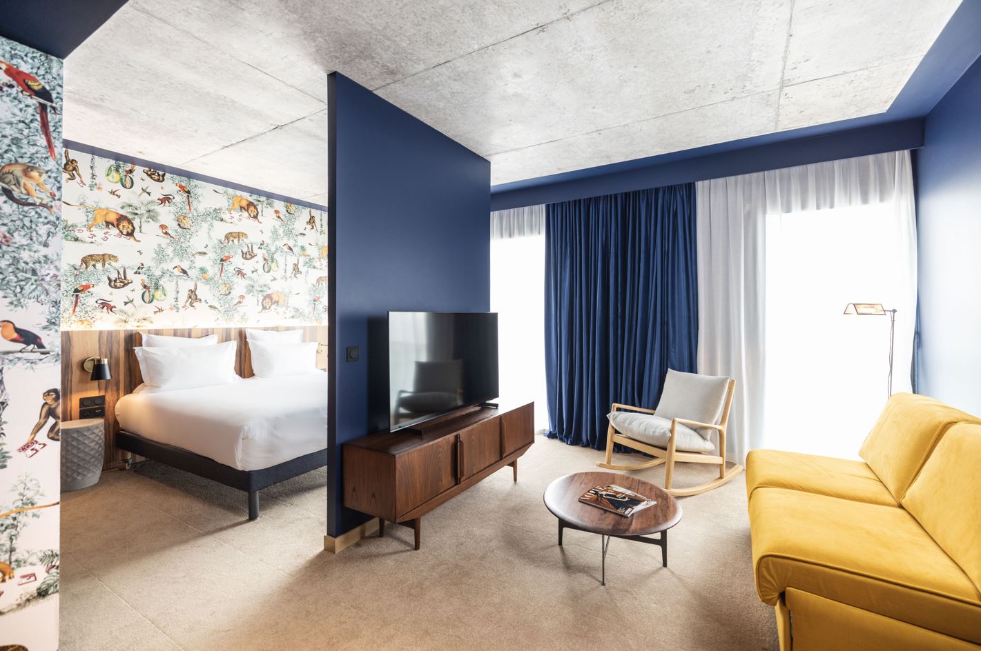 Salon suite chambre double hebergement seminaire résidentiel