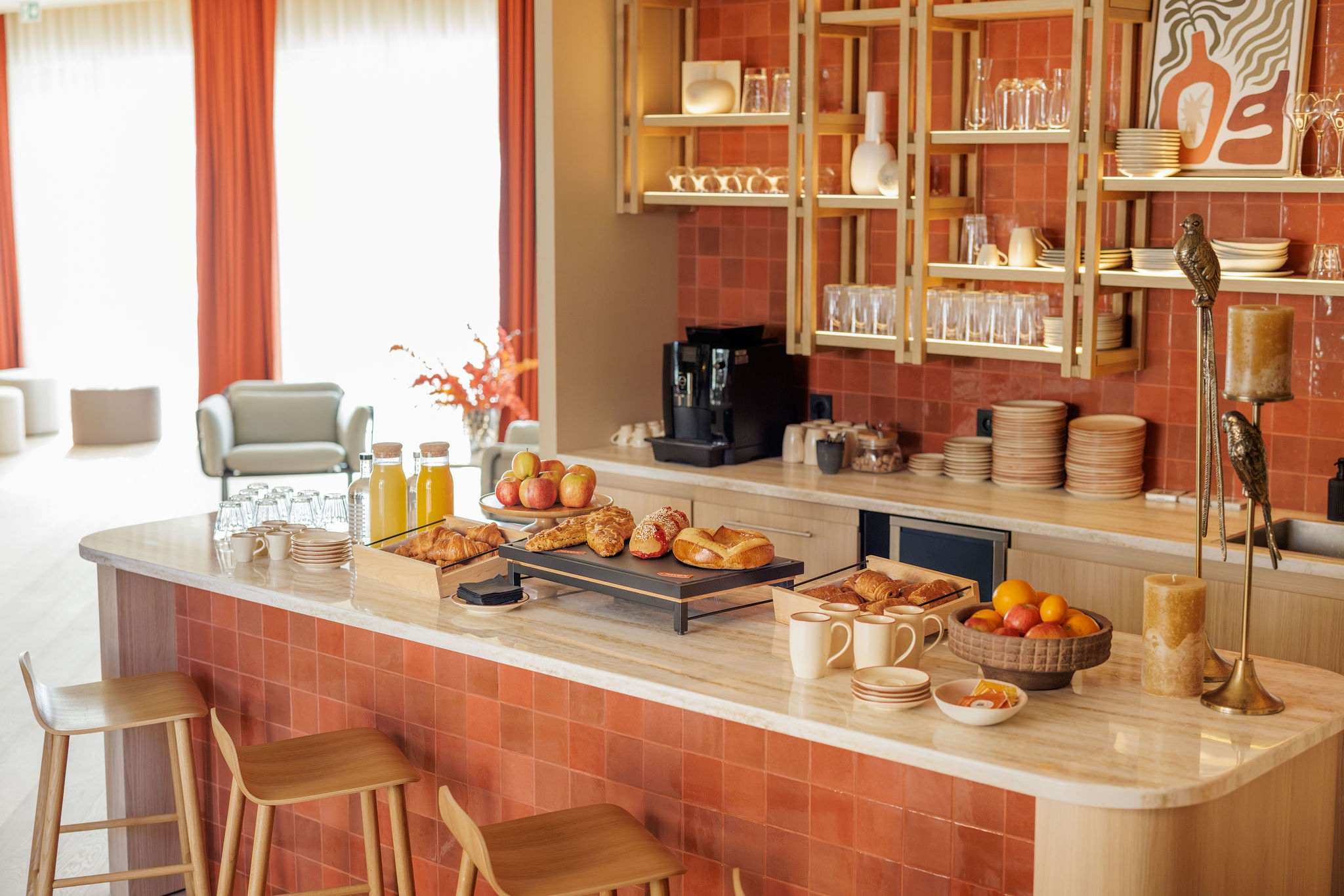 Buffet petit-déjeuner du Mercure Hôtel Valence Sud
