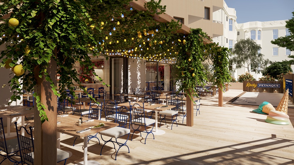 Terrasse végétalisée du restaurant à RockyPop Marseille