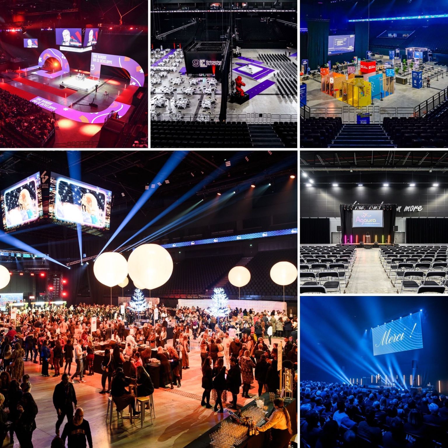 Montage photo des événements à la LDLC Arena