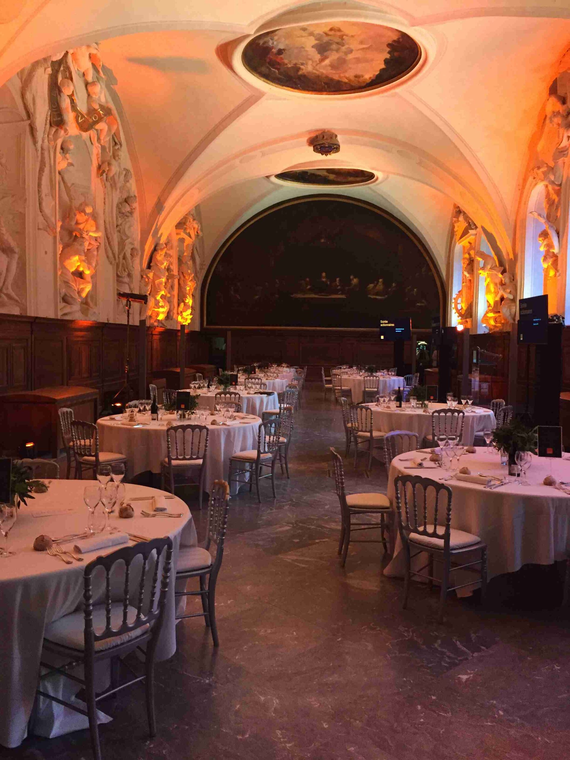Salle voûtée du Musée des Beaux-Arts de Lyon pour événement