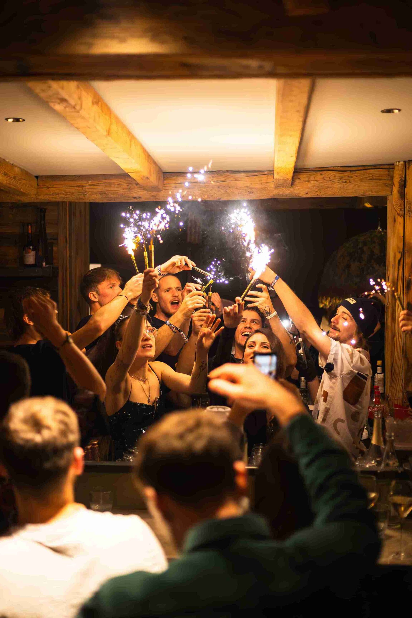 Ambiance festive en intérieur au Sporting