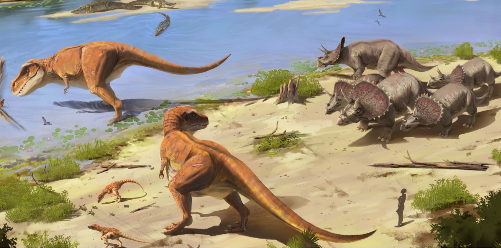 Illustration de dinosaures en VR chez Eclipso Lyon